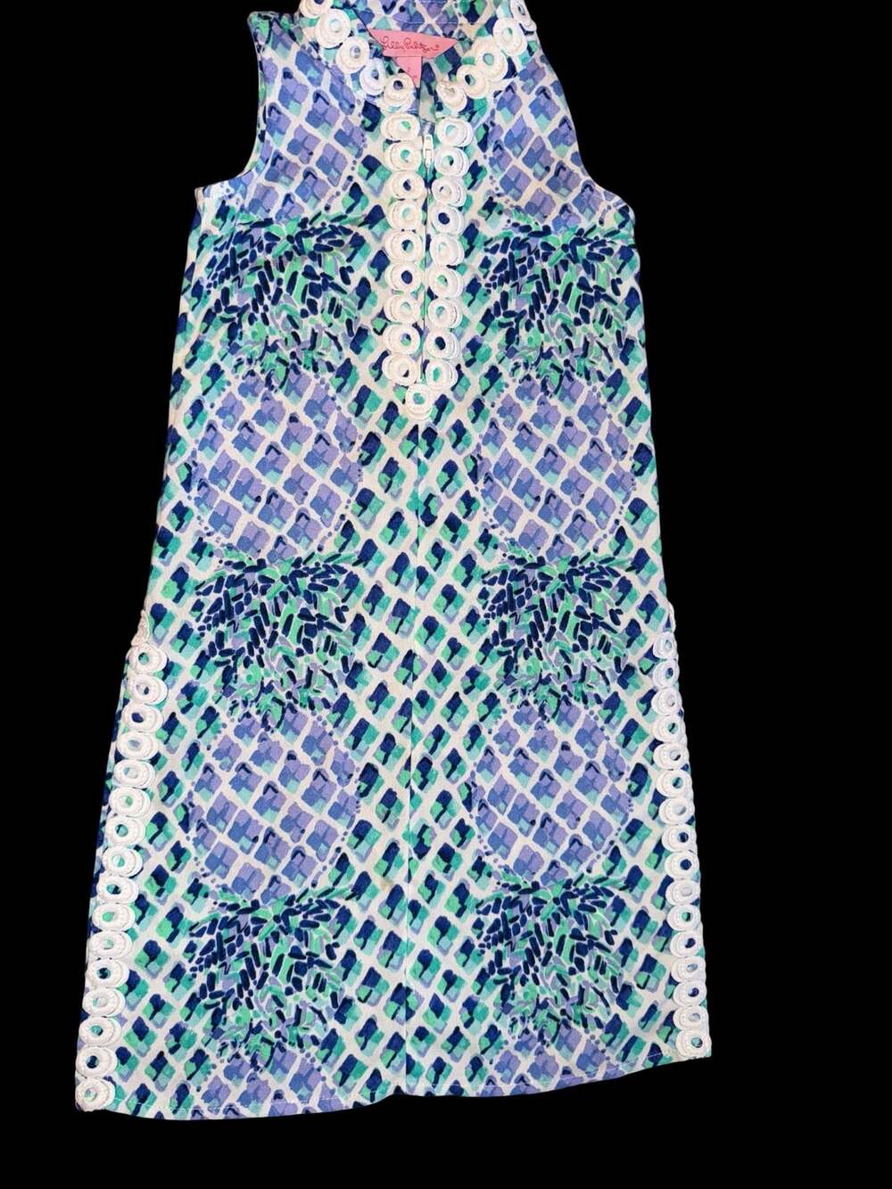 Lilly Pulitzer Mila Shift Dress Pineapple Party Print Size 2